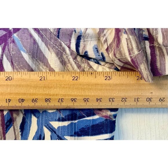 Tommy Bahama San Juan Fronds Silk Men's Hawaiian Blue/Lavender Camp Shirt XL - Picture 11 of 12
